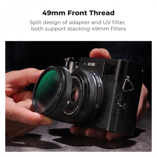K&F CONCEPT MCUV (Protective Filter) for Fujifilm X100 Series -  (Black)