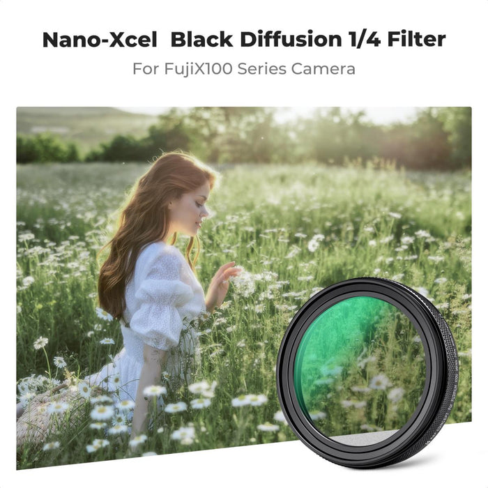 K&F CONCEPT Nano-X Filter for Fujifilm X100VI (X100 Series) - Black Mist 1/4, adapter ring NOT required (Black)