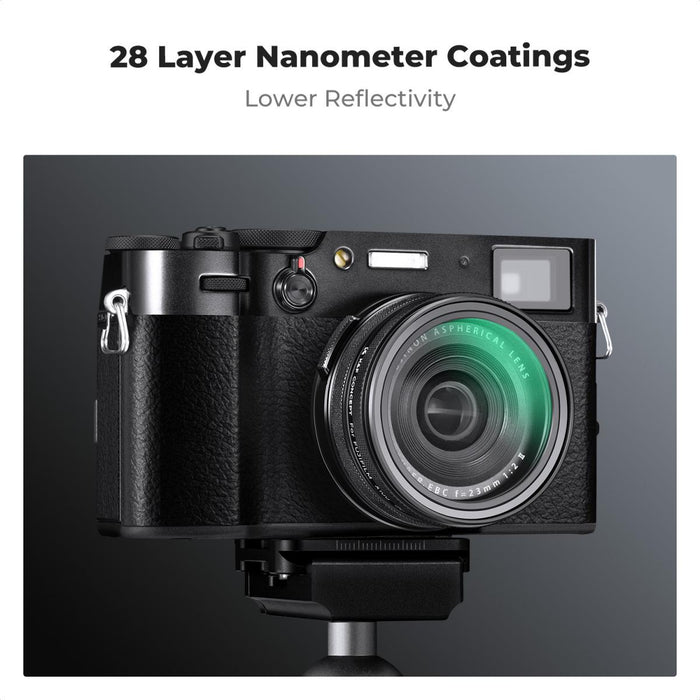 K&F CONCEPT Nano-X Filter for Fujifilm X100VI (X100 Series) - Black Mist 1/4, adapter ring NOT required (Black)