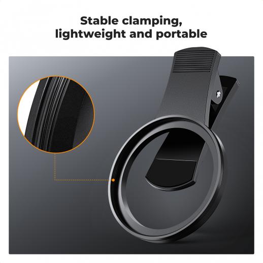 K&F CONCEPT 67mm Filter Holder for Mobile Phone w/ Black mist 1/4 + CPL filter