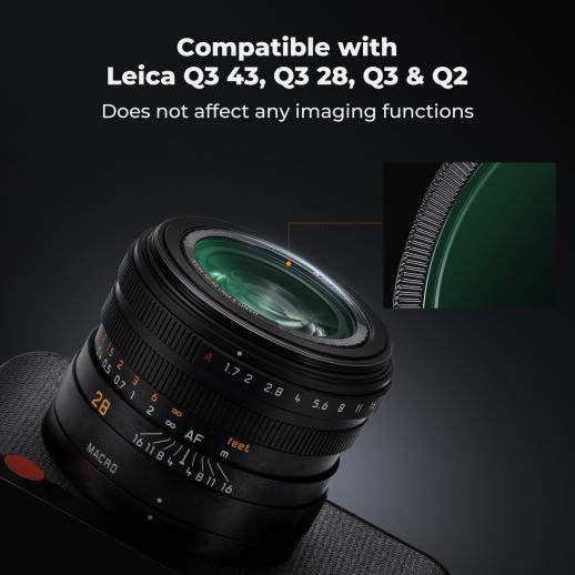 K&F CONCEPT NANO-X UV Filter for Leica Q3 43/ Q3 28/ Q3/ Q2 - 49mm