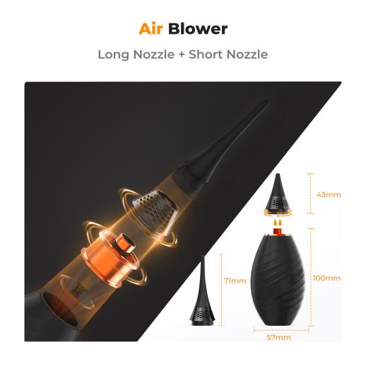 K&F CONCEPT Silicone Air Blower for Camera & Lenses (Black)