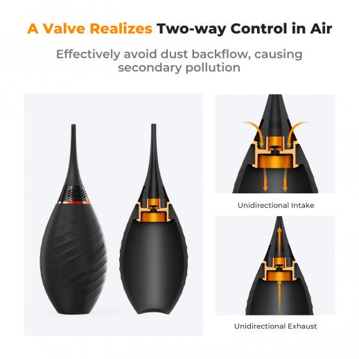K&F CONCEPT Silicone Air Blower for Camera & Lenses (Black)