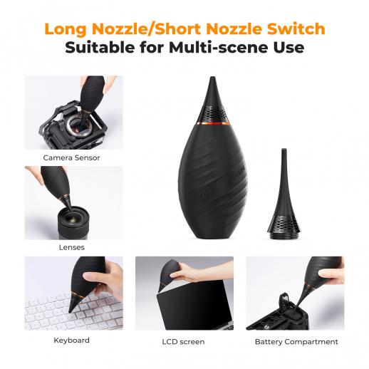K&F CONCEPT Silicone Air Blower for Camera & Lenses (Black)