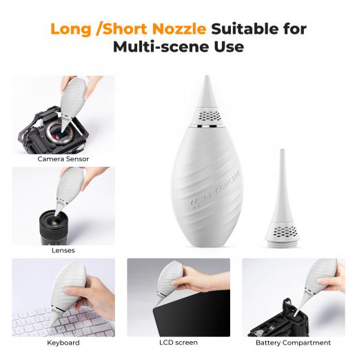 K&F CONCEPT Silicone Air Blower for Camera & Lenses (White)