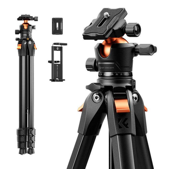 K&F CONCEPT A304A3 172cm Aluminum Travel Camera Tripod w/ BH-40 Ball Head