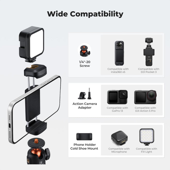 K&F Concept MS62 25.6'' Mini Selfie Stick Tripod Stand