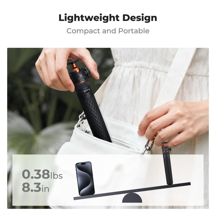K&F Concept MS62 25.6'' Mini Selfie Stick Tripod Stand