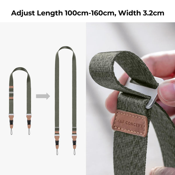 K&F CONCEPT Camera Neck Strap with Quick Release - Green