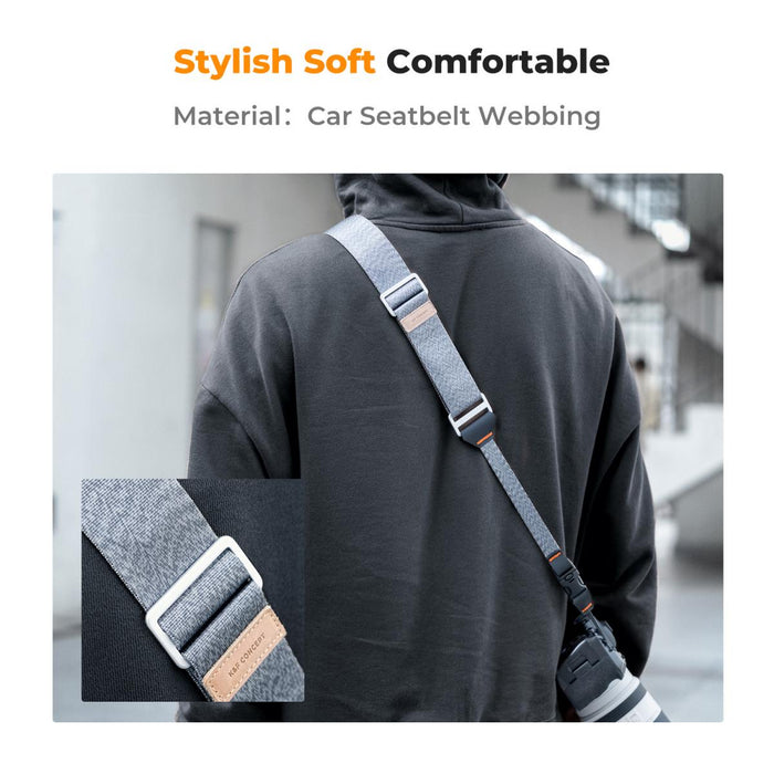 K&F CONCEPT 45mm Camera Neck Strap with Quick Release (Ash Grey)