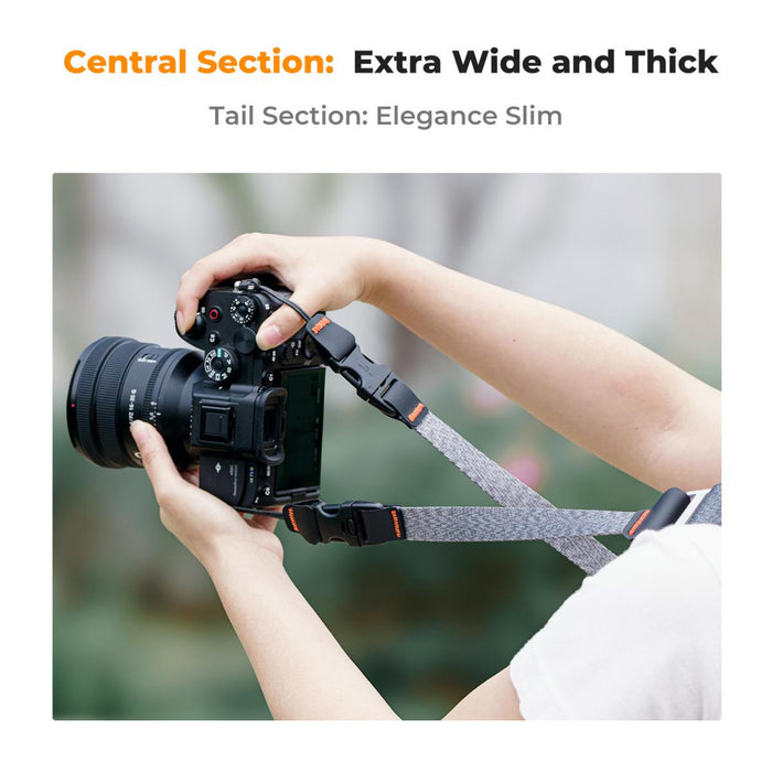 K&F CONCEPT 45mm Camera Neck Strap with Quick Release (Ash Grey)