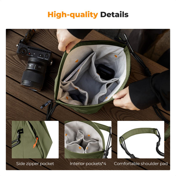 K&F CONCEPT Urban Wander 11 5L Sling Bag (Green)