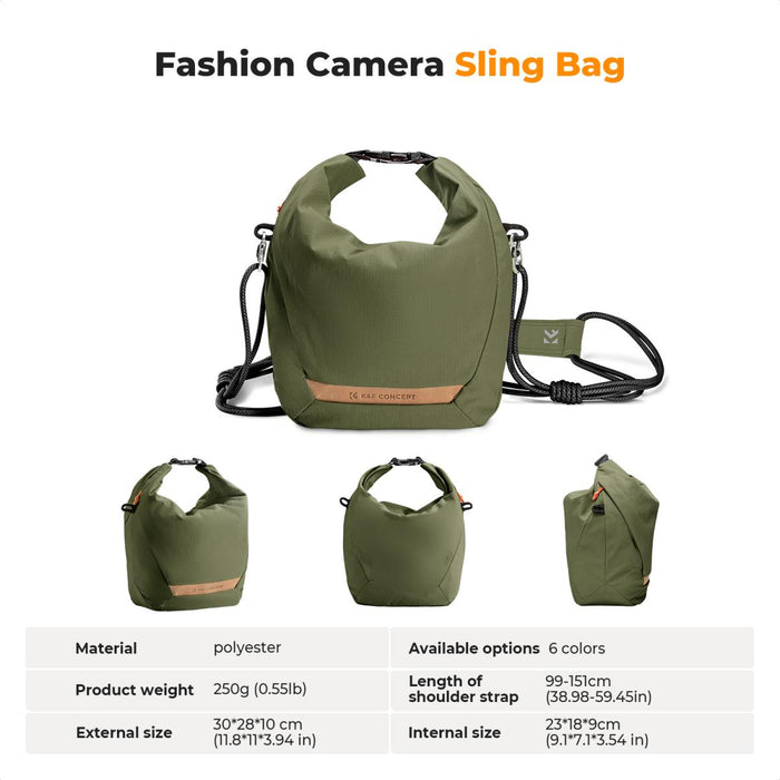 K&F CONCEPT Urban Wander 11 5L Sling Bag (Green)