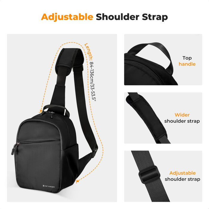 K&F CONCEPT 5L U08 Sling Bag (Black)