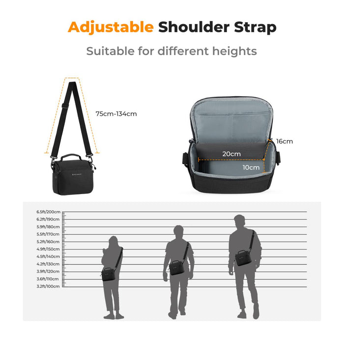 K&F CONCEPT Urban Wander 05 5L Camera Sling Bag (Black)