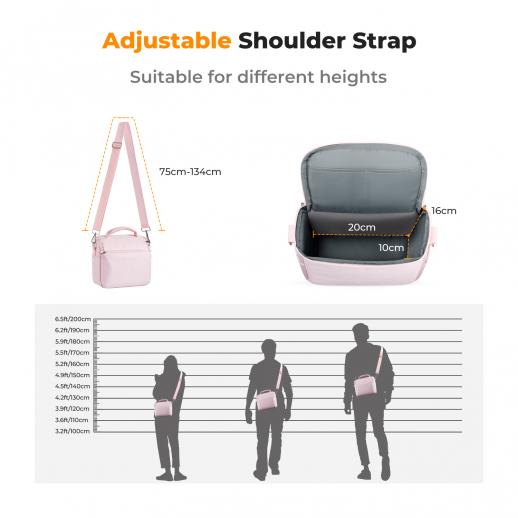 K&F CONCEPT Urban Wander 05 5L Camera Sling Bag (Pink)