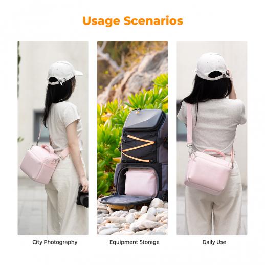 K&F CONCEPT Urban Wander 05 5L Camera Sling Bag (Pink)
