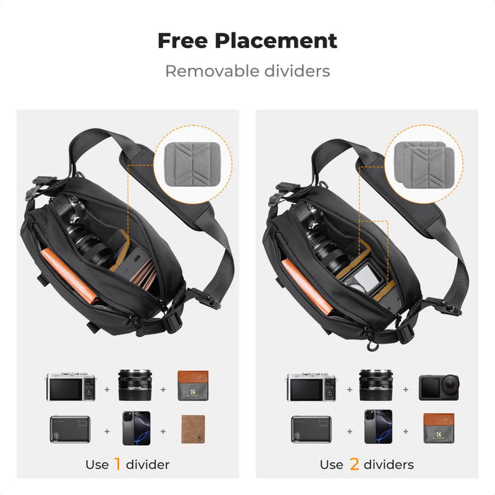K&F CONCEPT Alpha Sling Bag 4L (Black)