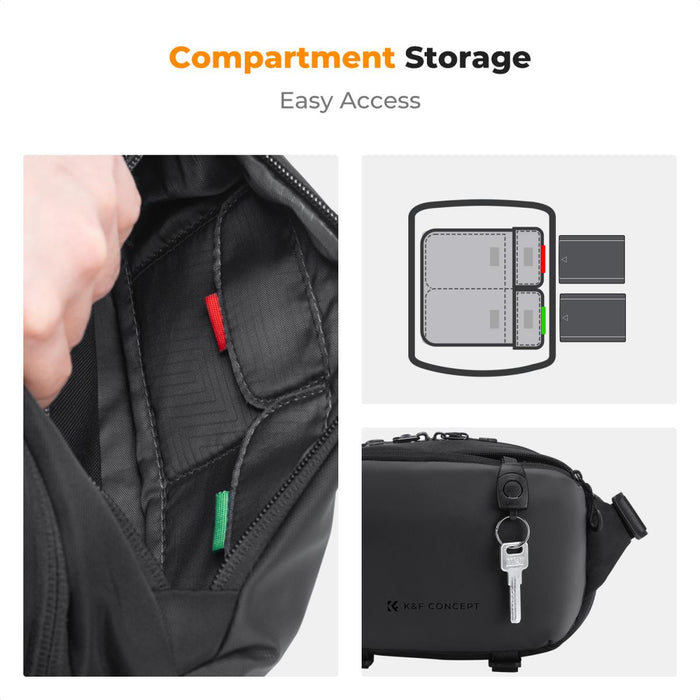 K&F CONCEPT Alpha Sling Bag 4L (Black)