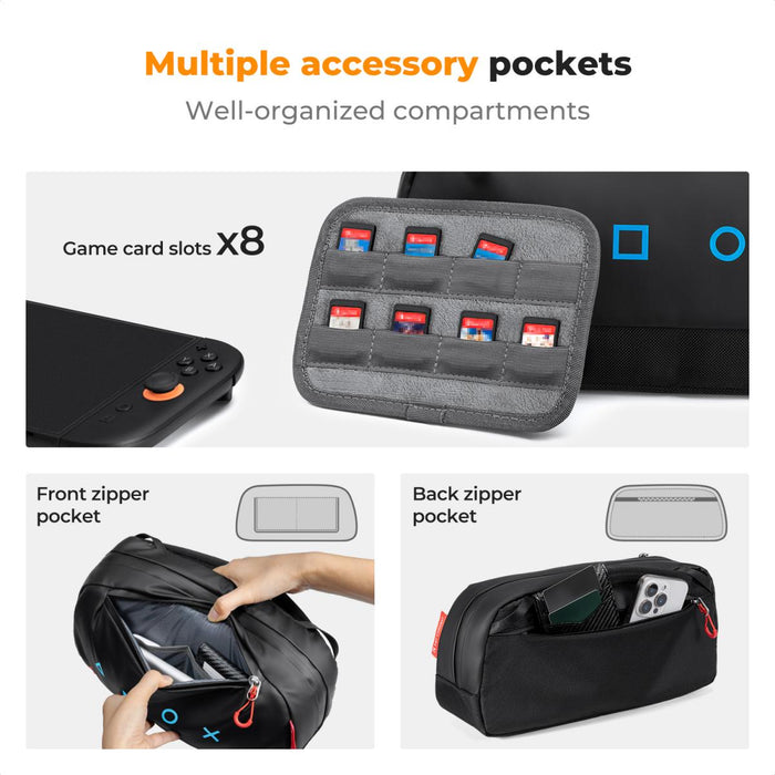 K&F CONCEPT Travel Sling Bag for Nintendo Switch, Steam Deck etc.