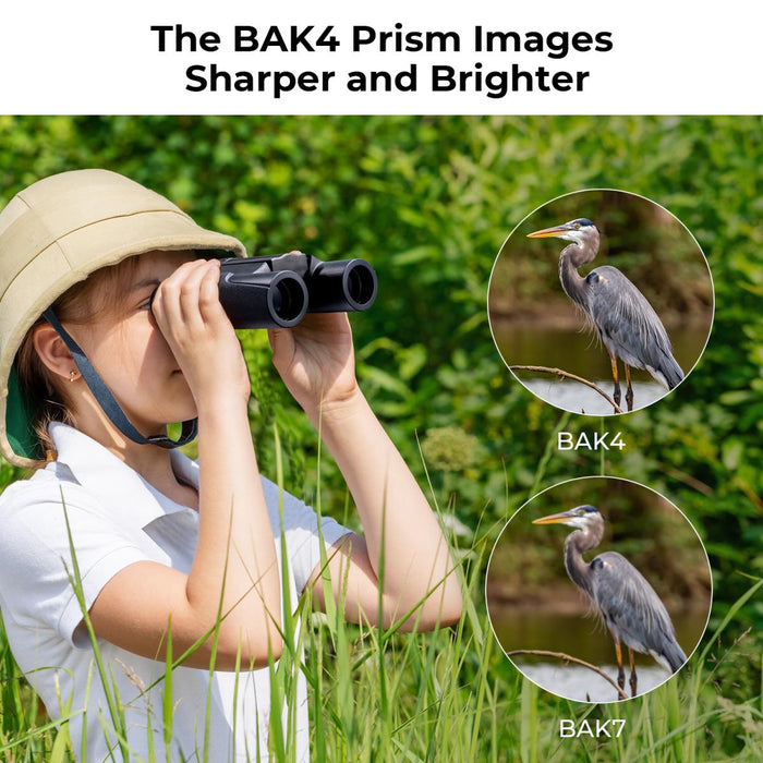 K&F CONCEPT 10x25 Waterproof Compact Binoculars - IP65, BAK4 prism, multi-coated lens