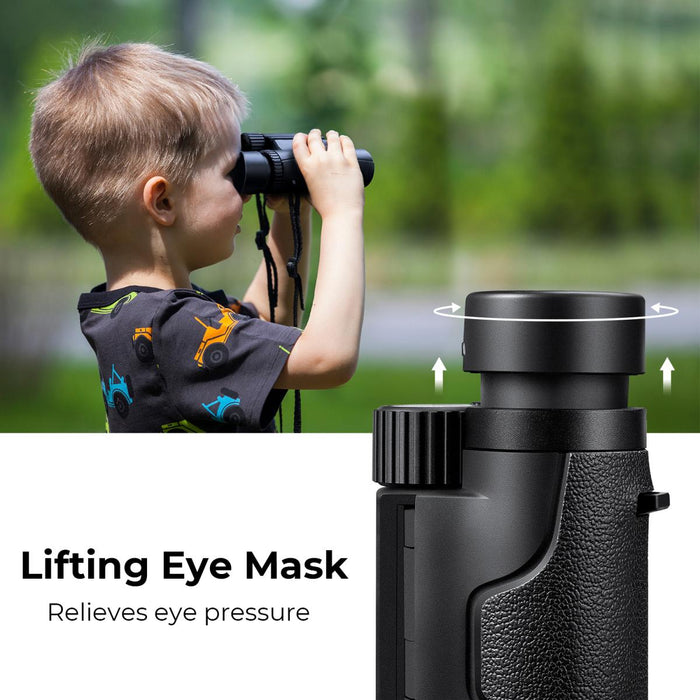 K&F CONCEPT 10x25 Waterproof Compact Binoculars - IP65, BAK4 prism, multi-coated lens