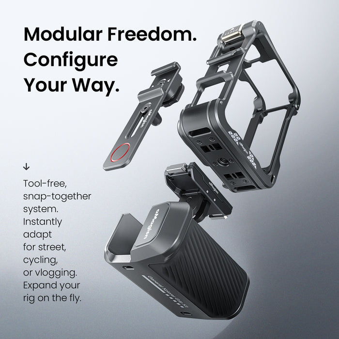 AMAGISN Universal Metal Xplorer Grip Kit for Insta360 Ace/ Ace Pro Series, Go Pro Hero Series, DJI Osmo Action Series