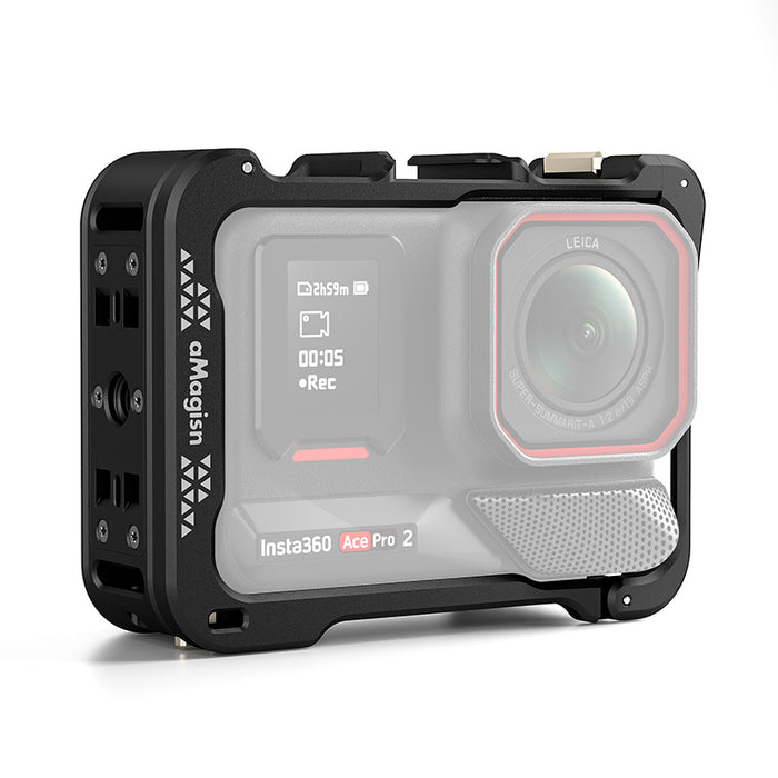 OEM (Generic) Cage with Vertical Quick Release Mount Point for Insta360 Ace Pro 2/ Ace Pro/ Ace (Black)