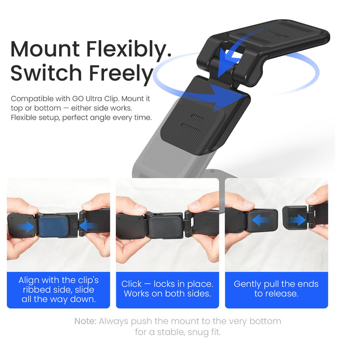 AMAGISN Magnetic Easy Clip Mount for Insta360 Go Ultra