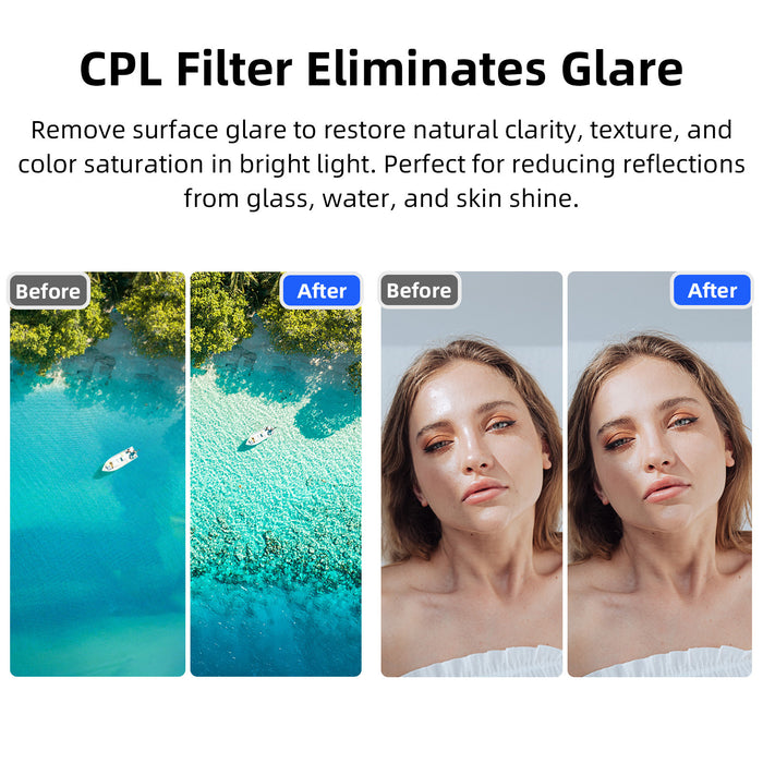 AMAGISN Clip-on Filters for DJI Osmo Nano - CPL + ND8 + ND16 + ND32