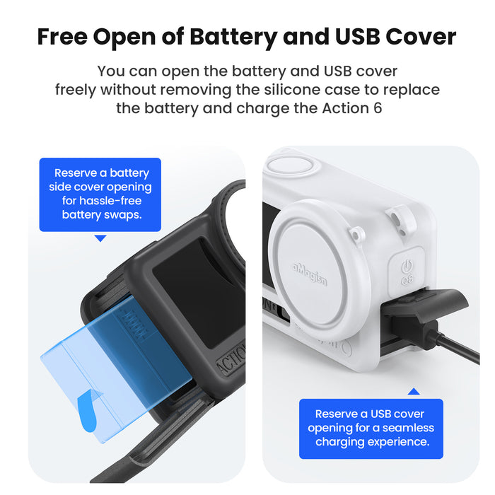 AMAGISN Protective Silicone Case for DJI Osmo Action 6