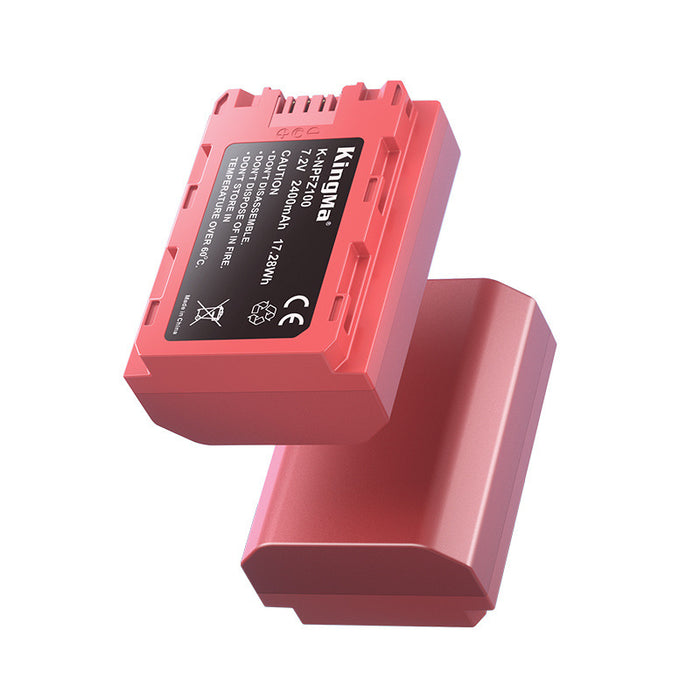 KINGMA Replacement Battery for Sony NP-FZ100 - 2400 mAh, extended capacity (Red)