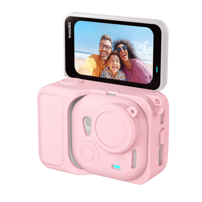 AMAGISN Protective Silicone Case for Insta360 GO Ultra (Pink)