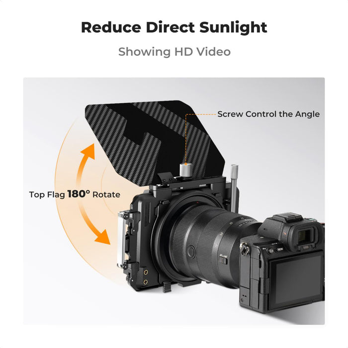 K&F CONCEPT Matte Box Kit w/ Black Mist 1/4 Square Filter