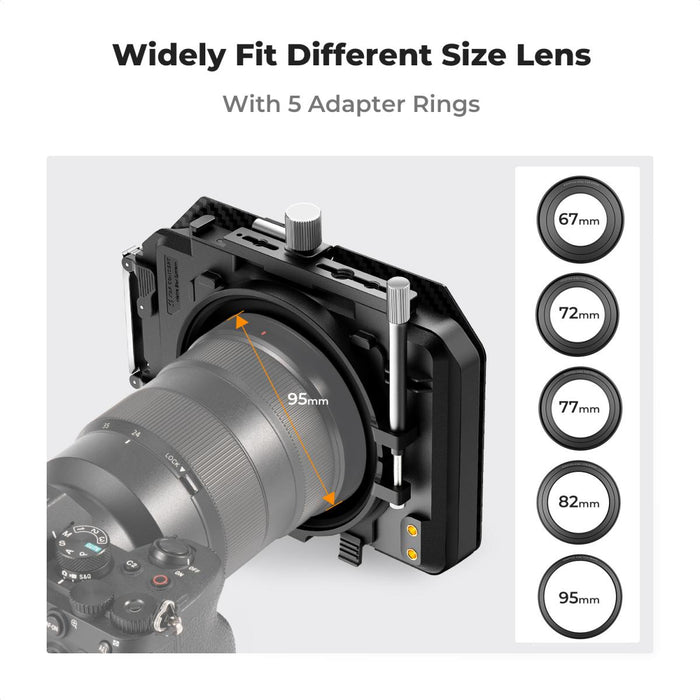 K&F CONCEPT Matte Box Kit w/ Black Mist 1/4 Square Filter