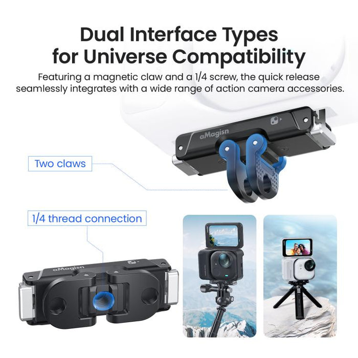 OEM (Generic) Metal Magnetic Quick Release Mount for Insta360 Go Ultra