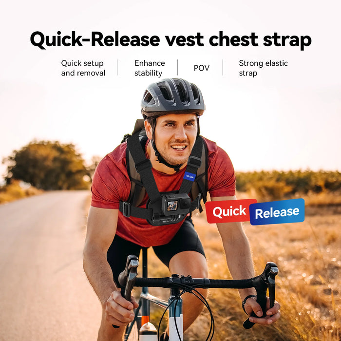 TELESIN Chest Strap w/ Telesin Quick Release Adapter for action camera