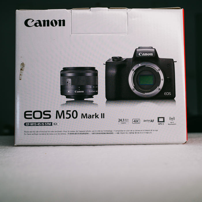 (USED) CANON M50 II (Mark 2) mirrorless camera w/ 15-45mm kit lens - Like New - 298054000561 & 216208005672