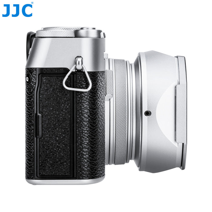 JJC Lens Hood & Filter Adapter Ring for Fujifilm X100VI (Silver)