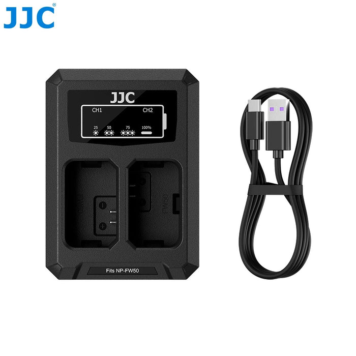 JJC DCH-FW50TC USB-C Dual Battery Charger for Sony NP-FW50