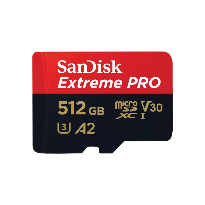 SANDISK Extreme PRO UHS-I MicroSD Memory Card w/ SD Card Adapter - 512GB