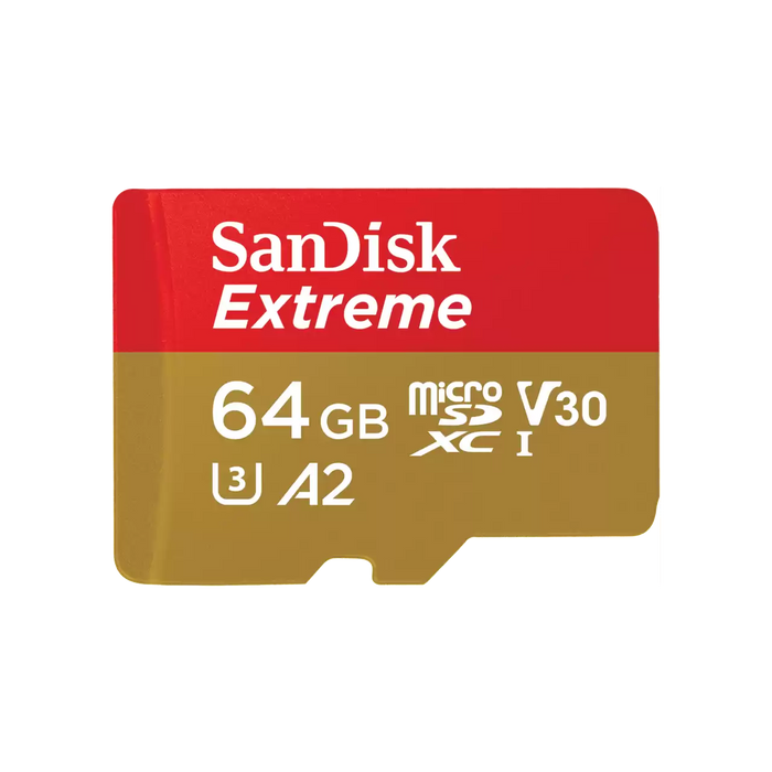 SANDISK Extreme UHS-I MicroSD Memory Card - 64GB