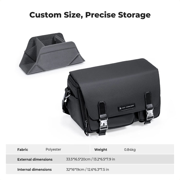 K&F CONCEPT 10L Urban Wander Sling Camera Bag (Black)