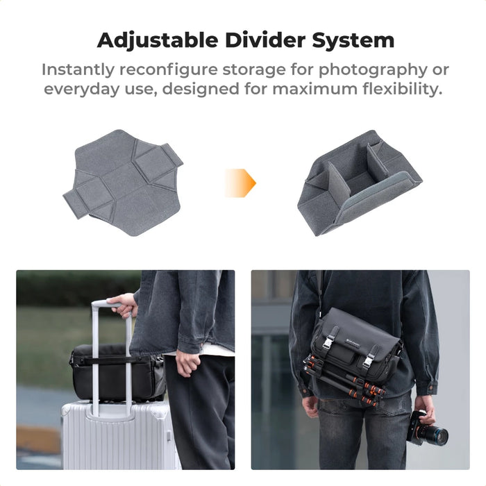 K&F CONCEPT 10L Urban Wander Sling Camera Bag (Black)