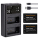 K&F CONCEPT LP-E17 Replacement Batteries (2 pcs) & Dual Slot Charger Kit, compatible with Canon EOS RP, Rebel T8i, T7i, T6i, T6s, SL2, SL3, EOS M3, M5, M6 Mark II, 77D, 200D, 750D, 760D, 800D, 8000D - 673SHOP.com
