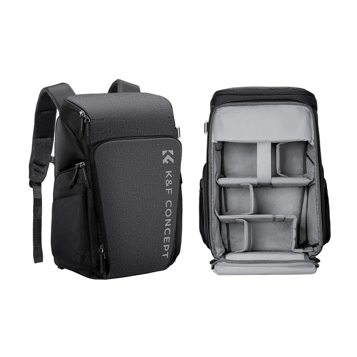 amazonbasics dslr and laptop backpack gray interior K&F CONCEPT Professional Camera Alpha Backpack Air 25L (Grey) — 673SHOP.com