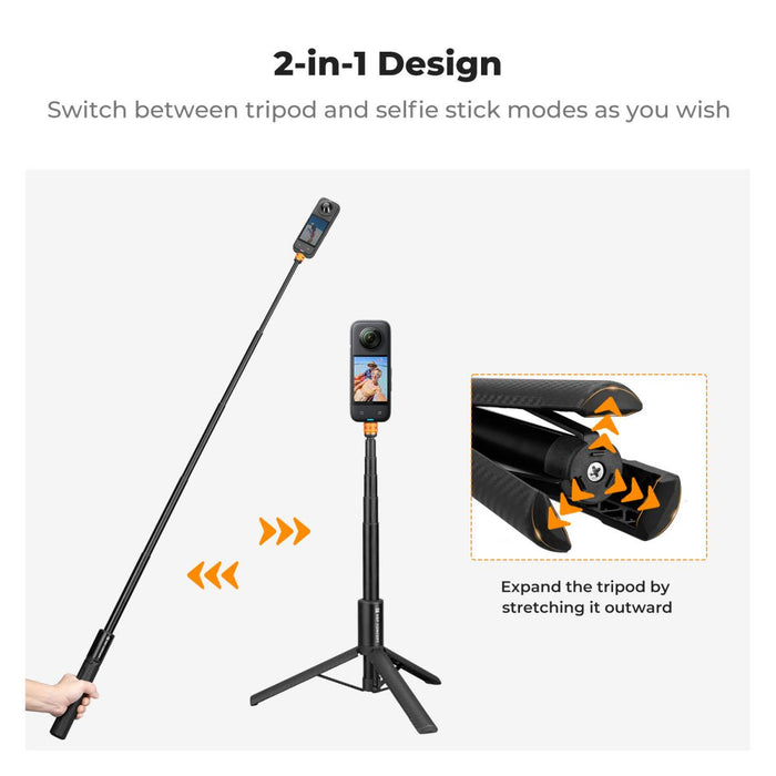 K&F Concept MS21 Invisible Selfie Stick (120cm)