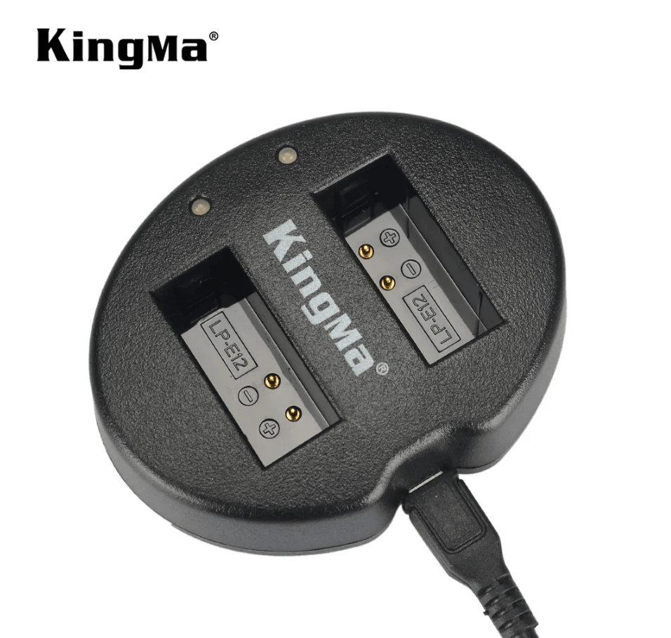 KINGMA Dual Battery Charger (BM015) for Canon LP-E12 (for Canon EOS M5 ...