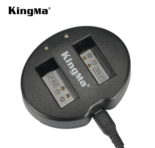 KINGMA Dual Battery Charger (BM015) for Canon LP-E12 (for Canon EOS M50 Mark II, 100D, M2, M, M50, M200, M100, M10 PowerShot SX70 HS) - 673SHOP.com