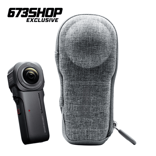 OEM (Generic) Compact Protective Hard Fabric Case - for Insta360 ONE RS 1-Inch 360 Edition - 673SHOP.com